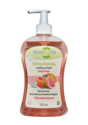 Экологичное средство для мытья посуды  «Рубиновый апельсин», Molecola, 500мл