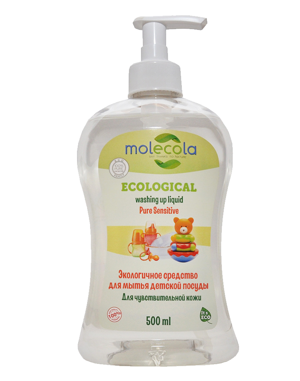 Экологичное средство для мытья детской посуды, Molecola, 500мл